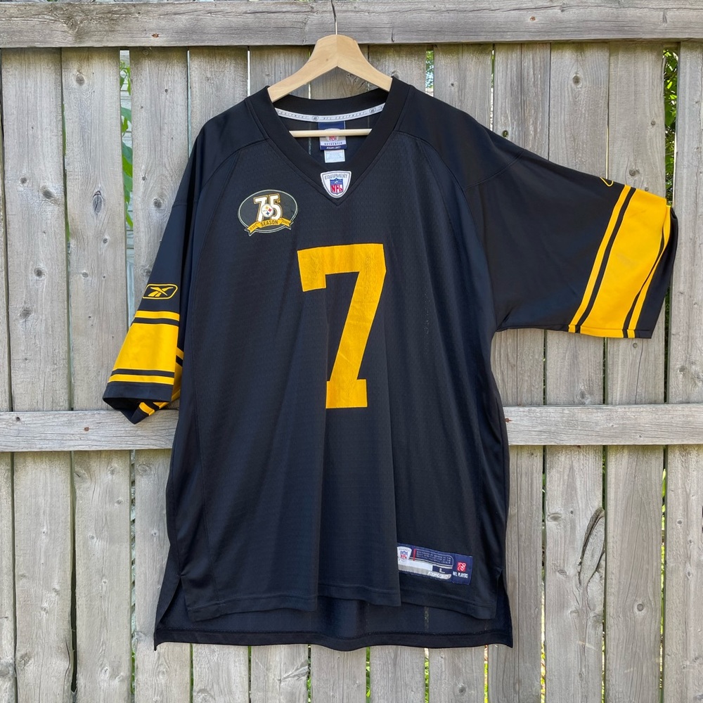 SOLD🔥Reebok NFL 75th Anniversary Ben Roethlisberger Steelers Authentic Jersey…